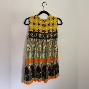 Anthropologie Sleeveless Patterned Tunic/Dress